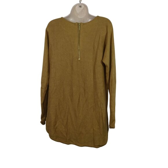 Michael Michael Kors Brown Sweater Knit Top Women Size M Dolman Long Sleeve - Picture 3 of 10